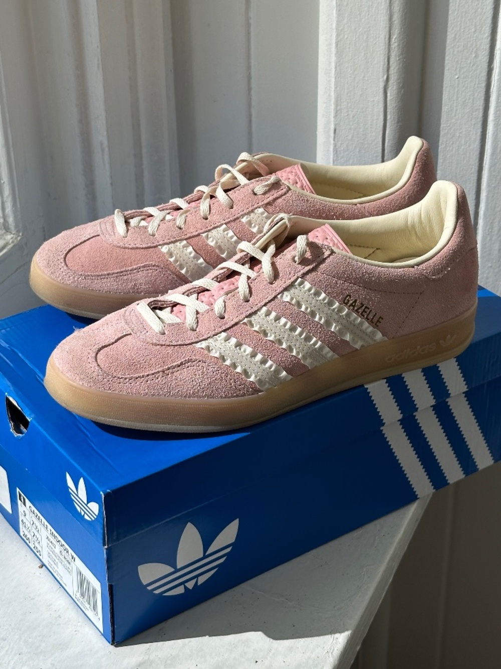 🌸 Pink Ruffle Adidas Gazelle | Women's Size 8 'Wonder Mauve'